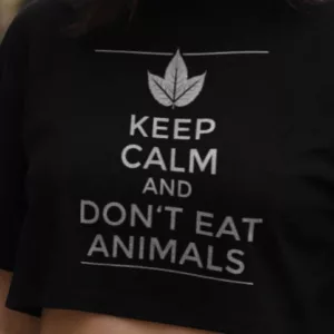Keep Calm and Don't Eat Animals Crop-Top