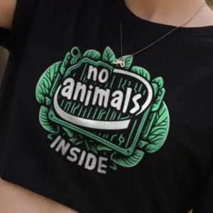 No Animals Inside Crop-Top