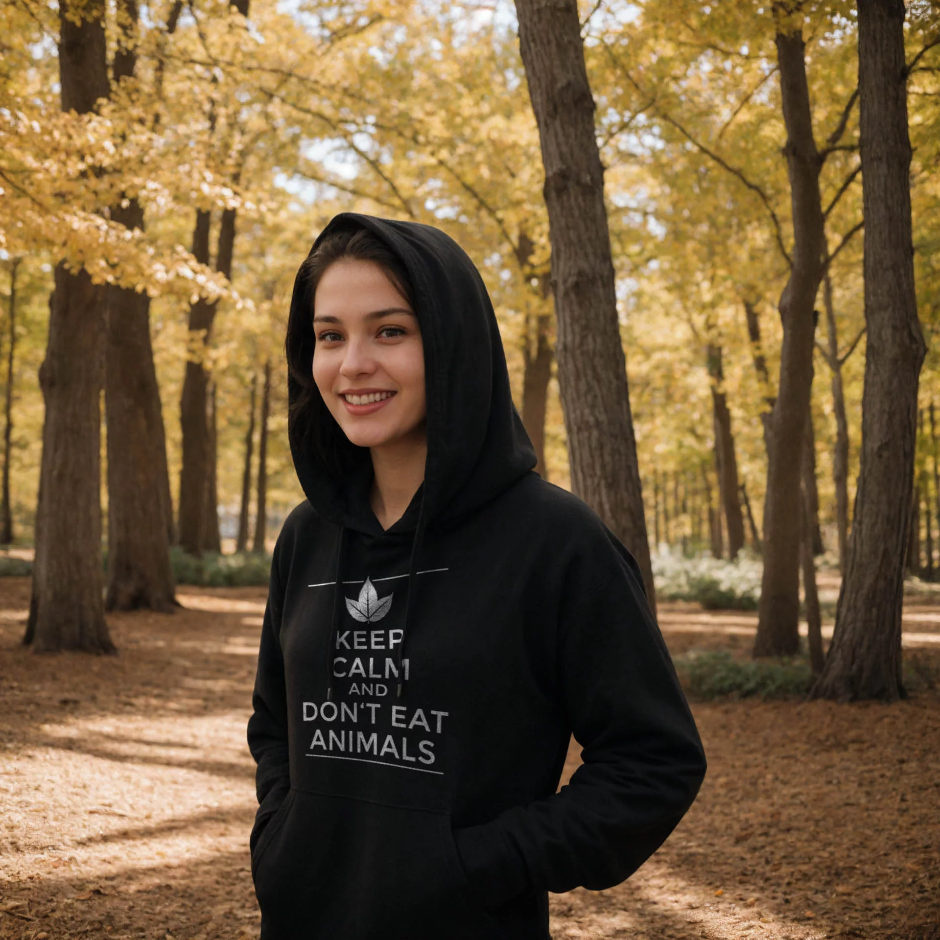 Keep Calm and Don't Eat Animals Hoodie 9 Keep Calm and Don't Eat Animals Hoodie – Bild 2