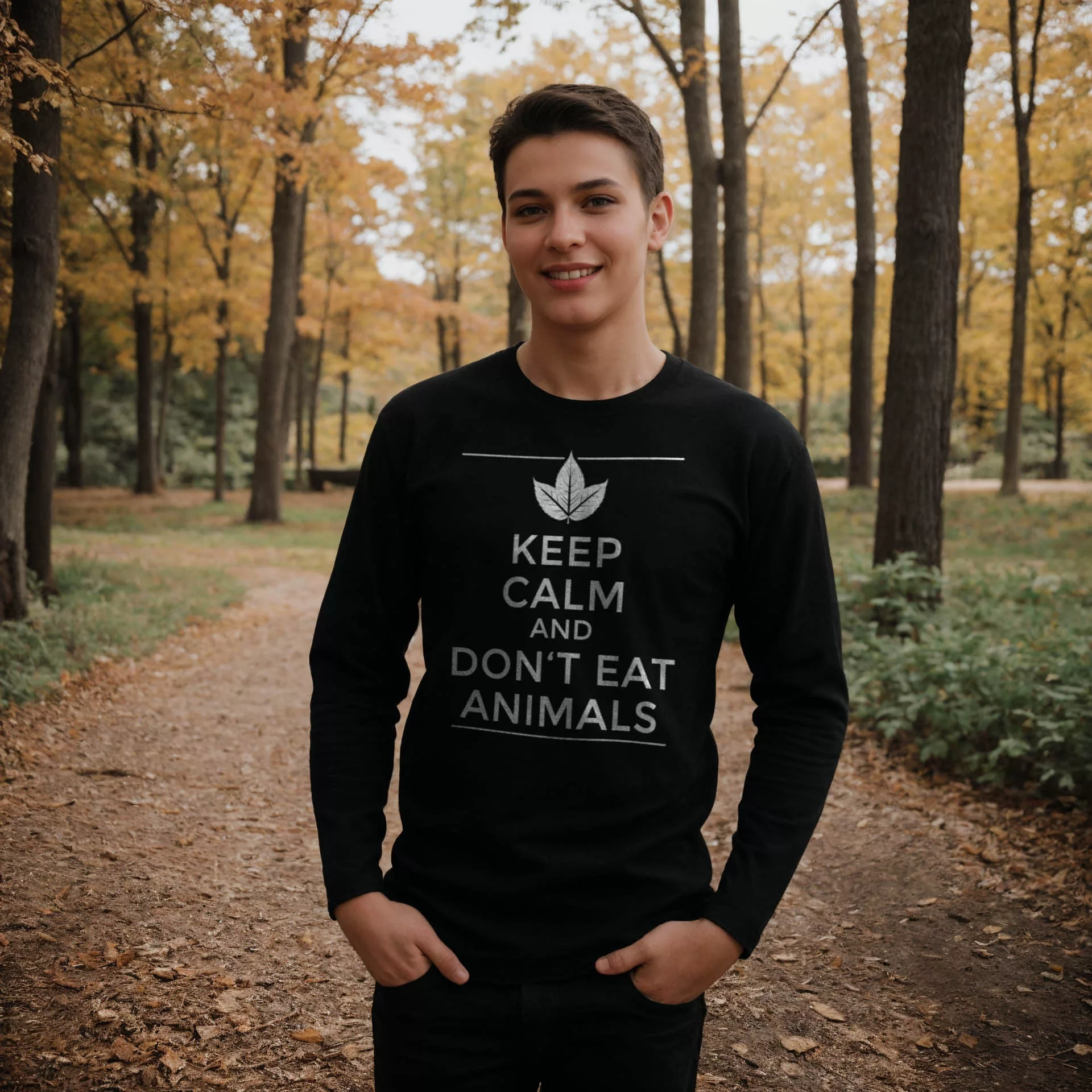 Keep Calm and Don't Eat Animals Longsleeve 29 Keep Calm and Don't Eat Animals Longsleeve – Bild 2