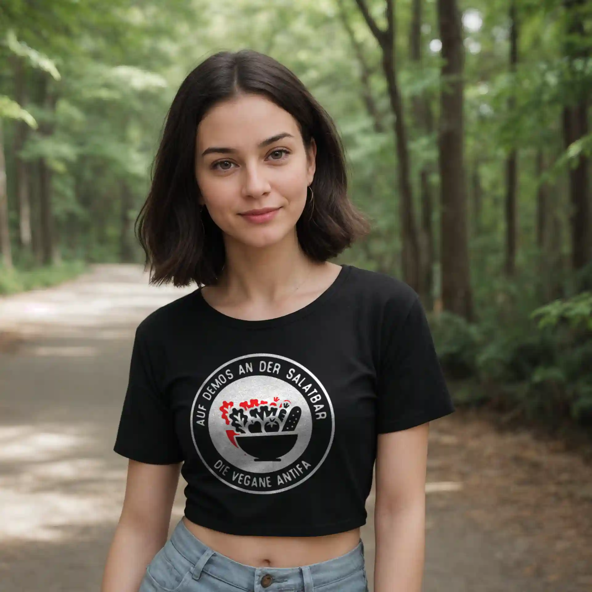 Vegane Antifa Crop-Top 46 Vegane Antifa Crop-Top – Bild 2