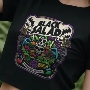 Black Salad Crop-Top