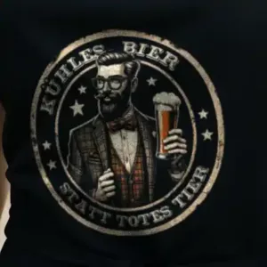 Kühles Bier statt totes Tier Grillschürze (Bio)