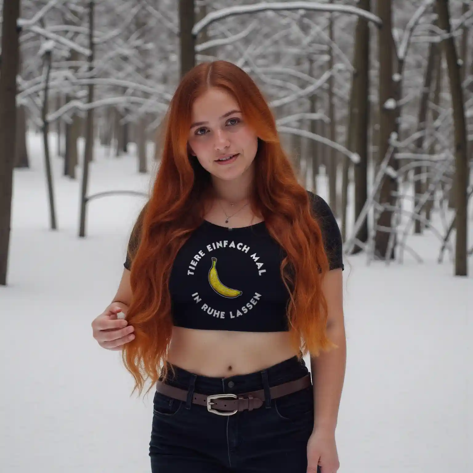 Tiere einfach mal in Ruhe lassen Crop-Top 31 Tiere einfach mal in Ruhe lassen Crop-Top – Bild 2