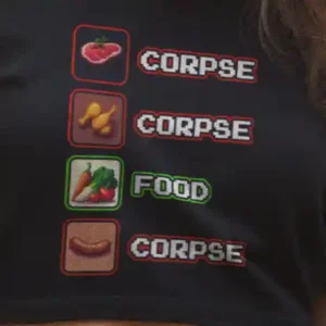 Corpse Corpse Food Corpse Crop-Top
