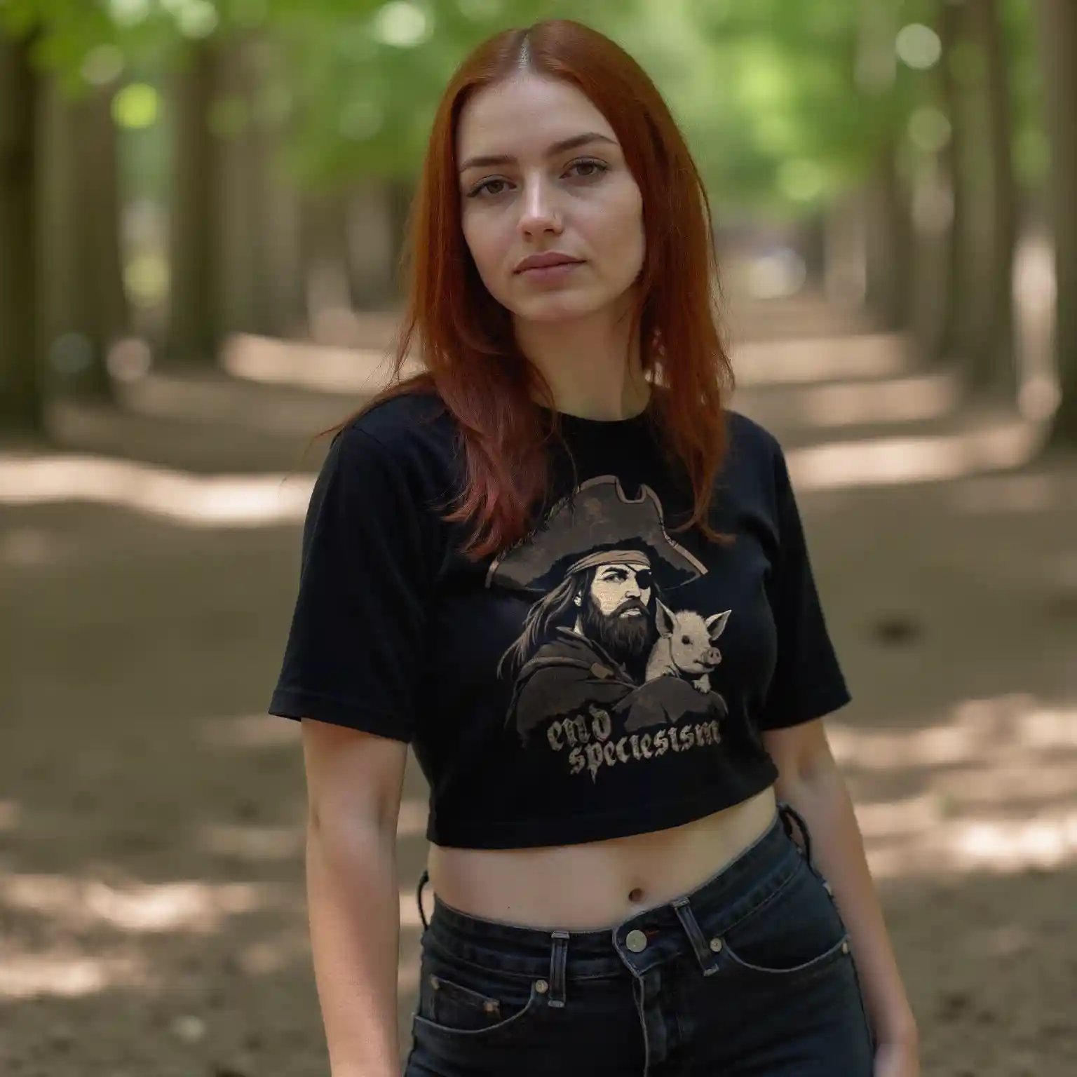 End Speciesism Pirate Crop-Top 13 End Speciesism Pirate Crop-Top – Bild 2