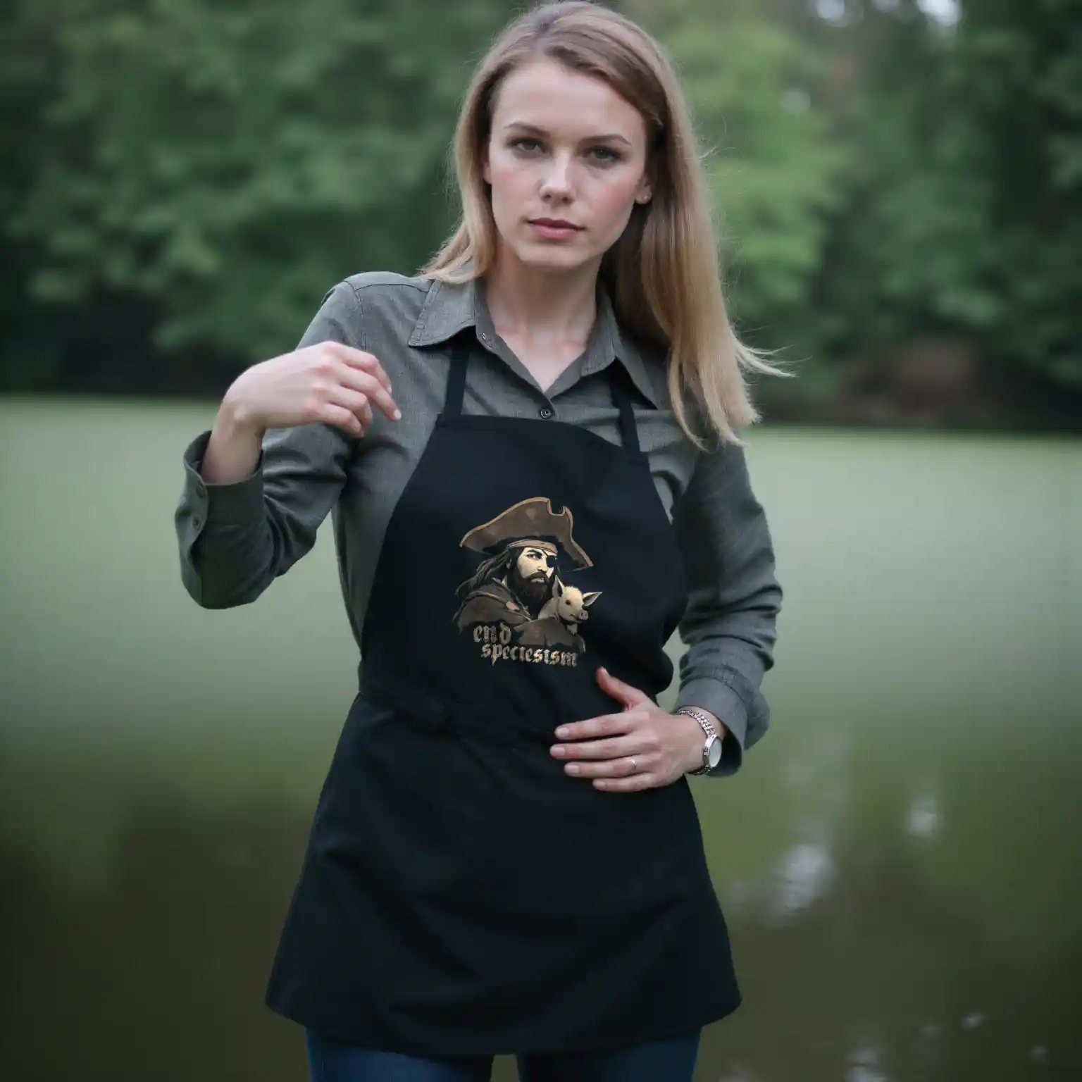 End Speciesism Pirate Grillschürze (Bio) 17 End Speciesism Pirate Grillschürze (Bio) – Bild 2