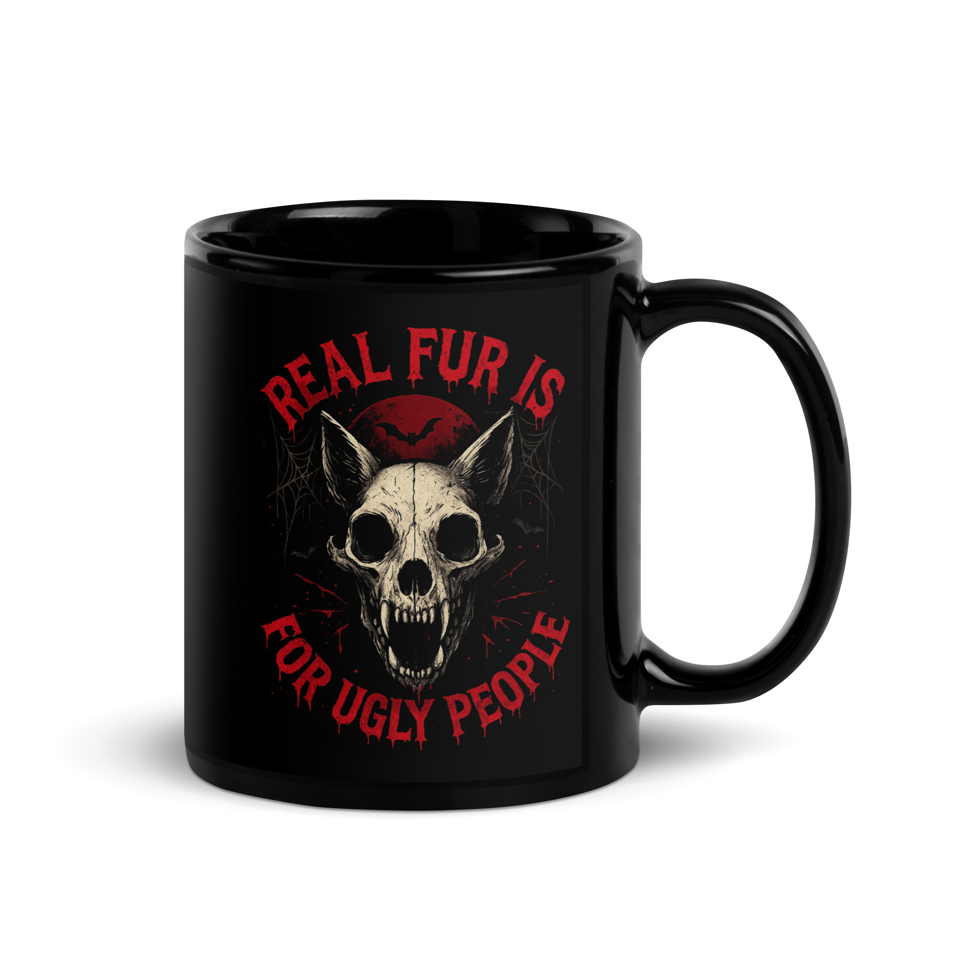 Real Fur Is For Ugly People (Halloween) Tasse 9 Real Fur Is For Ugly People (Halloween) Tasse