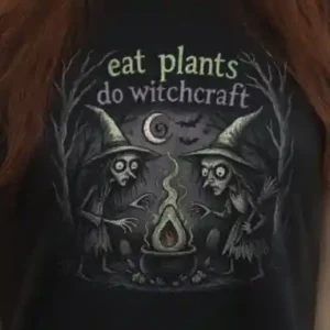Eat Plants Do Witchcraft (Halloween) Crop-Top