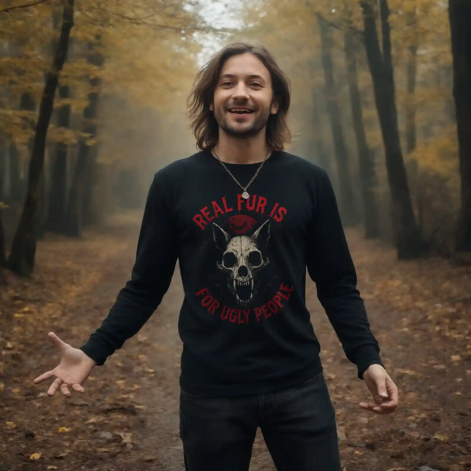 Real Fur Is For Ugly People (Halloween) Longsleeve 22 Real Fur Is For Ugly People (Halloween) Longsleeve – Bild 2