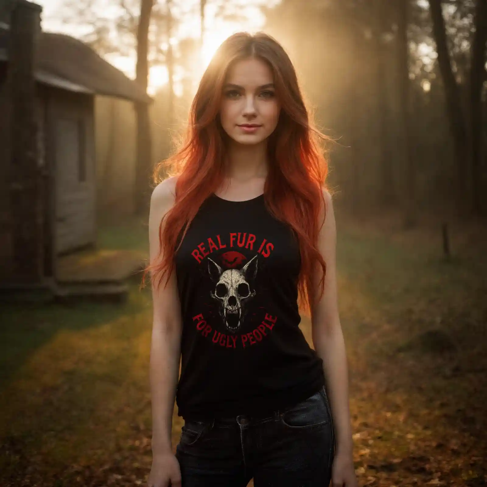 Real Fur Is For Ugly People (Halloween) Tank-Top 20 Real Fur Is For Ugly People (Halloween) Tank-Top – Bild 2